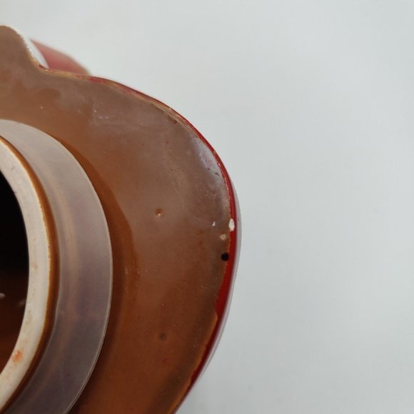 Vtg Christmas Teddy Bear Cookie Jar Ceramic 1987 Taiwan Himark Santa Hat - Picture 8 of 15